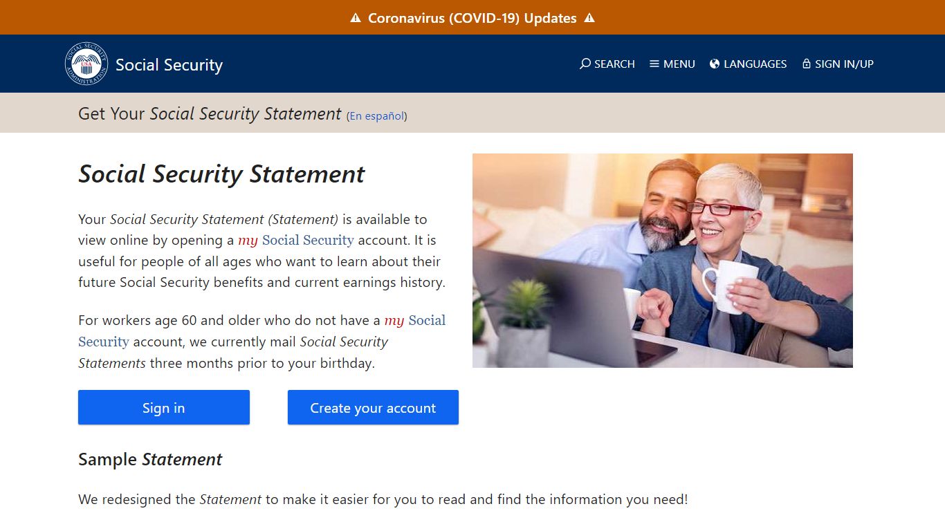 Get Your Social Security Statement | my Social Security | SSA